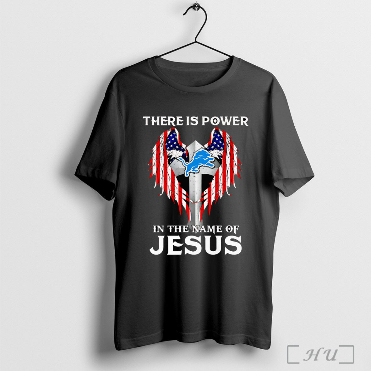 Officials There Is Power In The Name Of Jesus Detroit Lions T Shirt