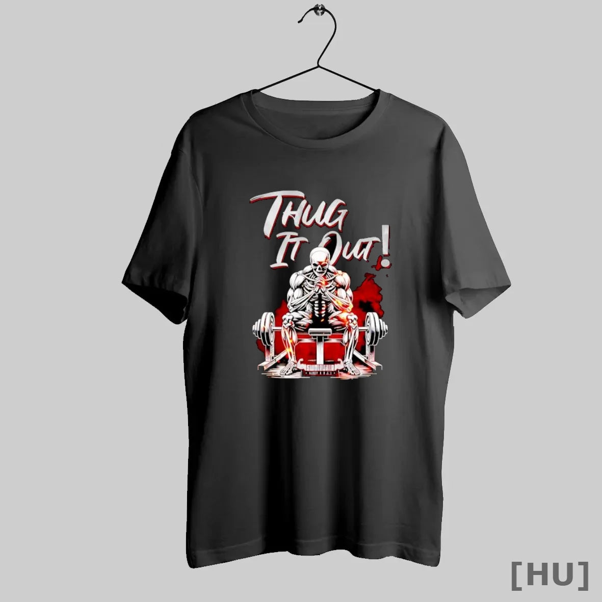 Officials Thug It Out Skeleton Lifting Weights Bodybuilding Swoleville T Shirt
