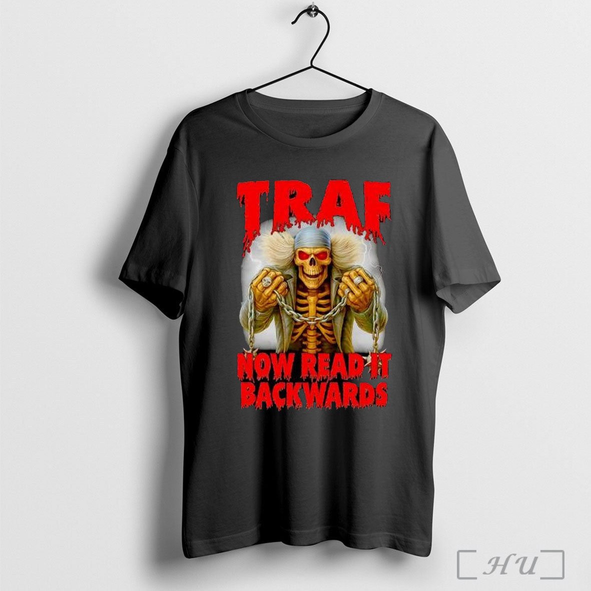 Officials Traf Now Read It Backwards Skeleton T Shirt