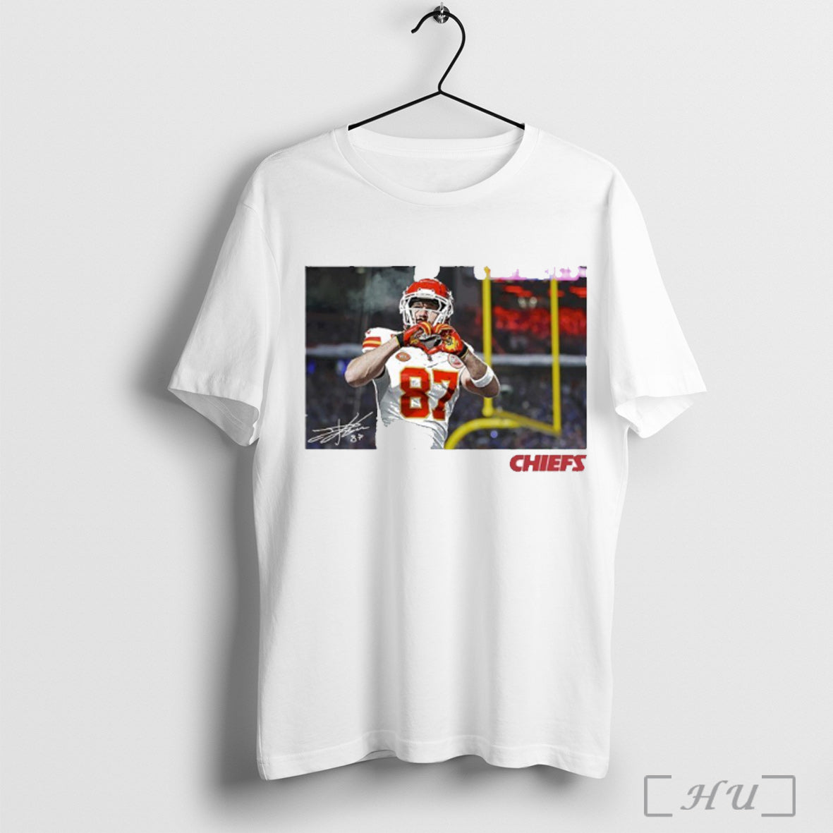 Officials Travis Kelce Kansas City Chiefs Hand Heart T Shirt