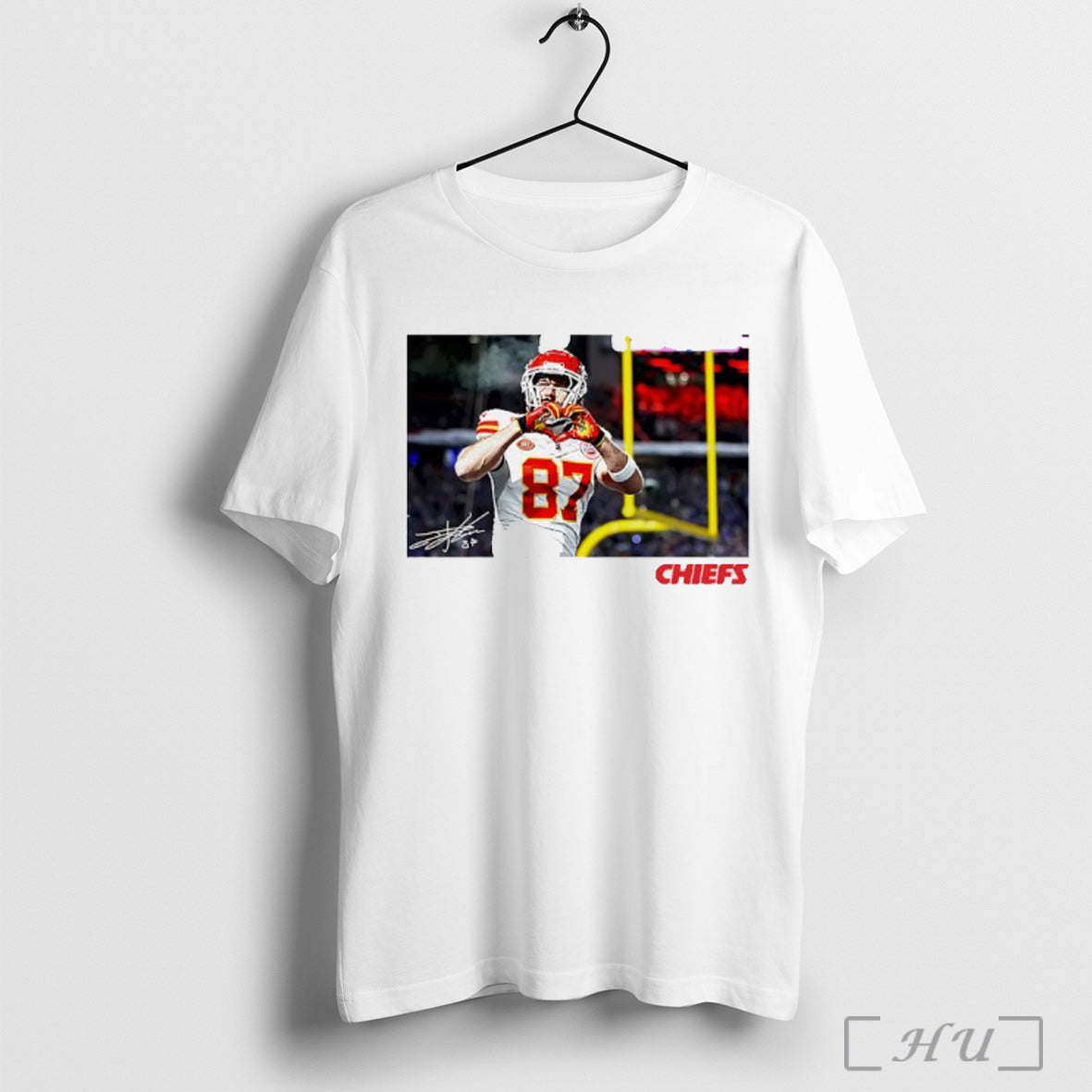 Officials Travis Kelce Kansas City Chiefs Heart Signature T Shirt