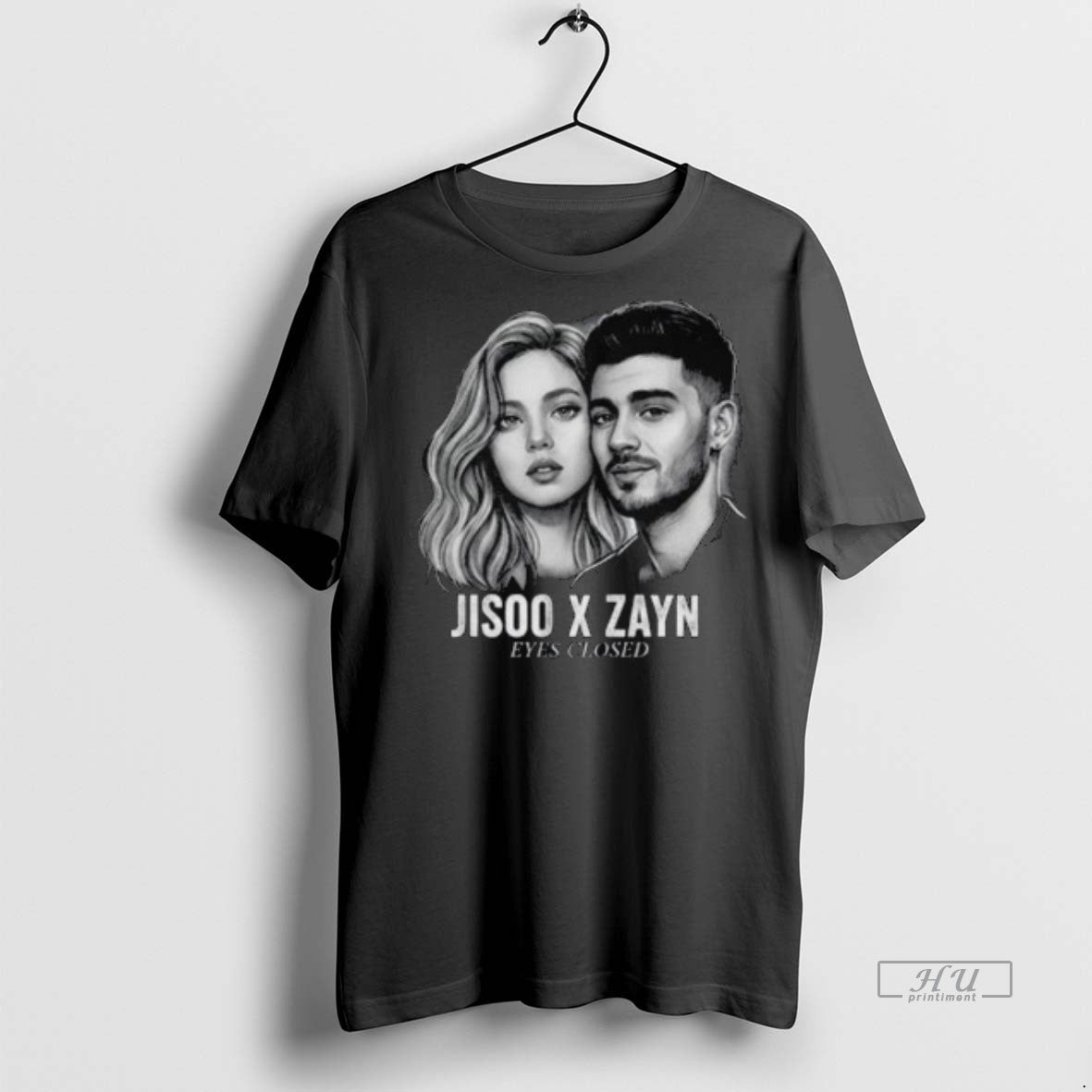 Officials Trending Jisoo X Zayn Eyes Closed Long Sleve Tee Shirt Sweater