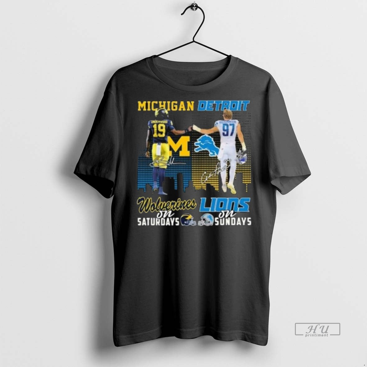 Officials Trending Underwood Michigan Wolverines On Saturdays And Hutchinson Detroit Lions On Sundays Signatures Long