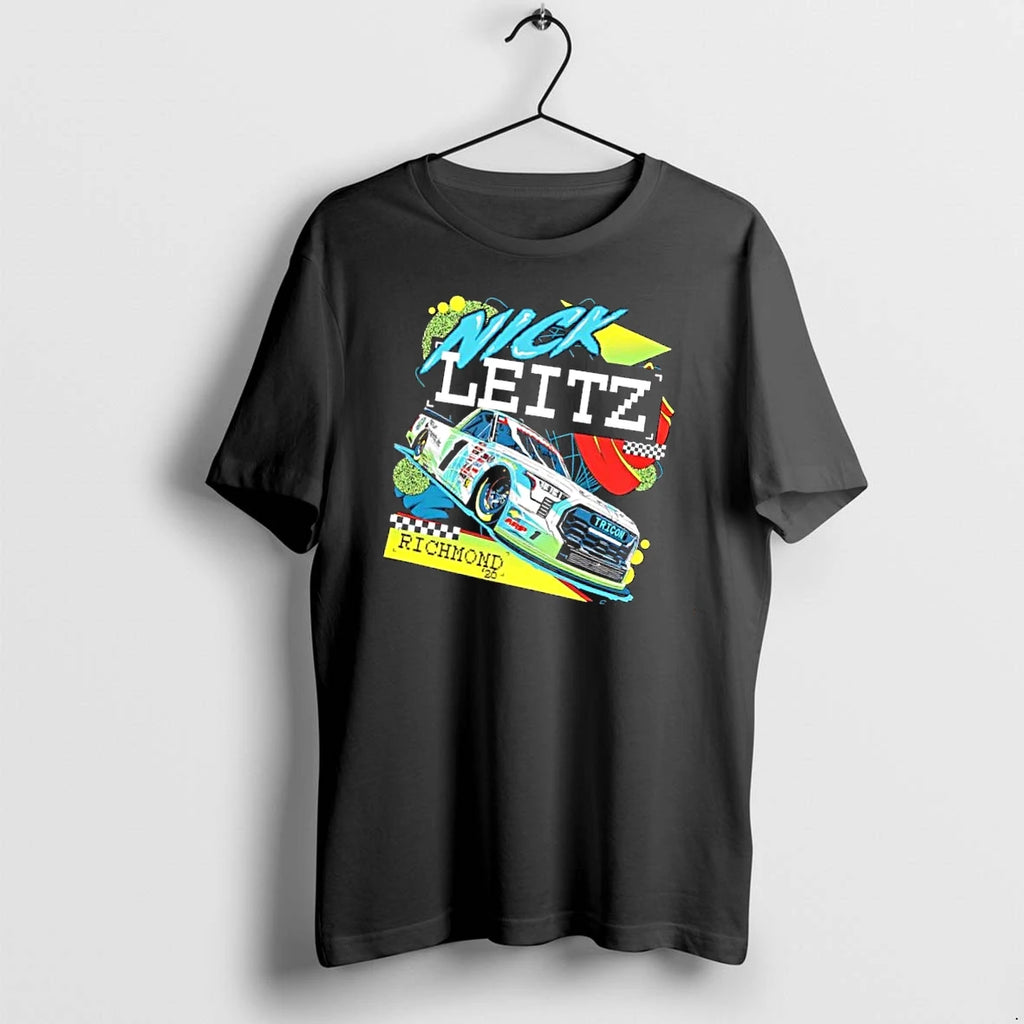 Officials Tricon Richmond Nick Leitz 2026 Retro Neon Geometric Racing Truck Mens T Shirt Sweater