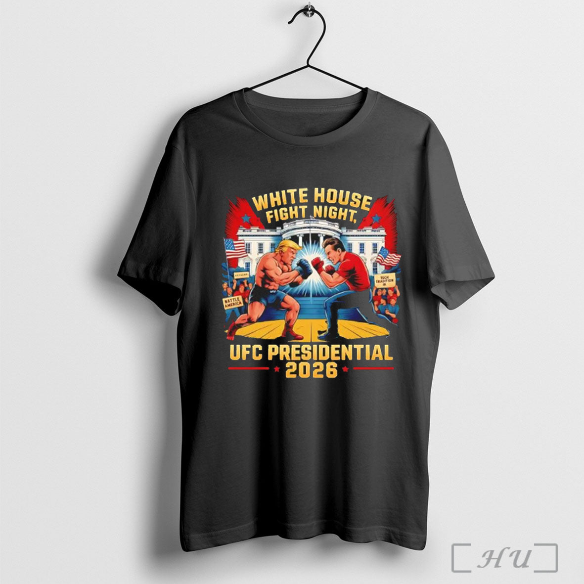Officials Trump Vs Elon Musk Ufc Political Satire Mma Fight T Shirt