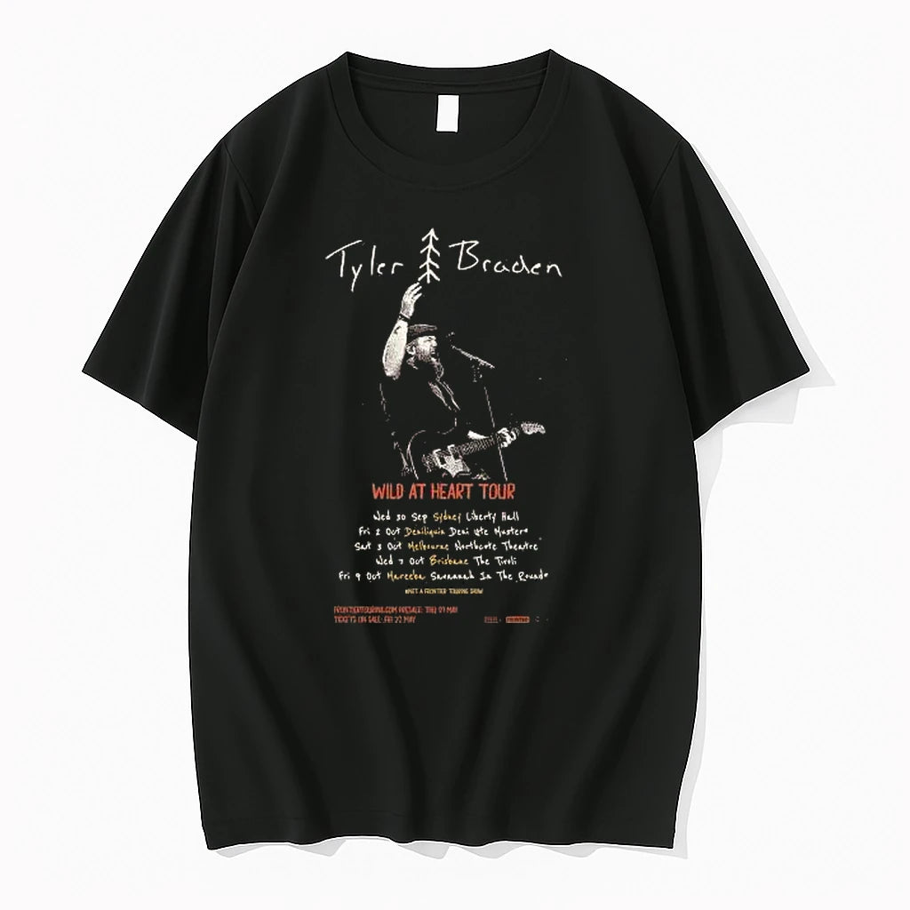 Officials Tyler Braden Tour 2026 Australia Black T Shirt Sweater