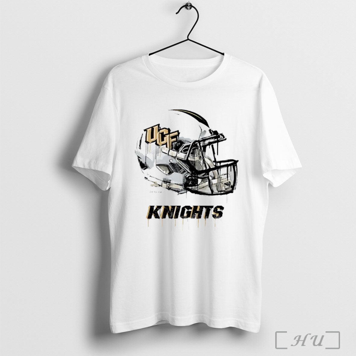Officials Ucf Knights Dripping Football Helmet T Shirt