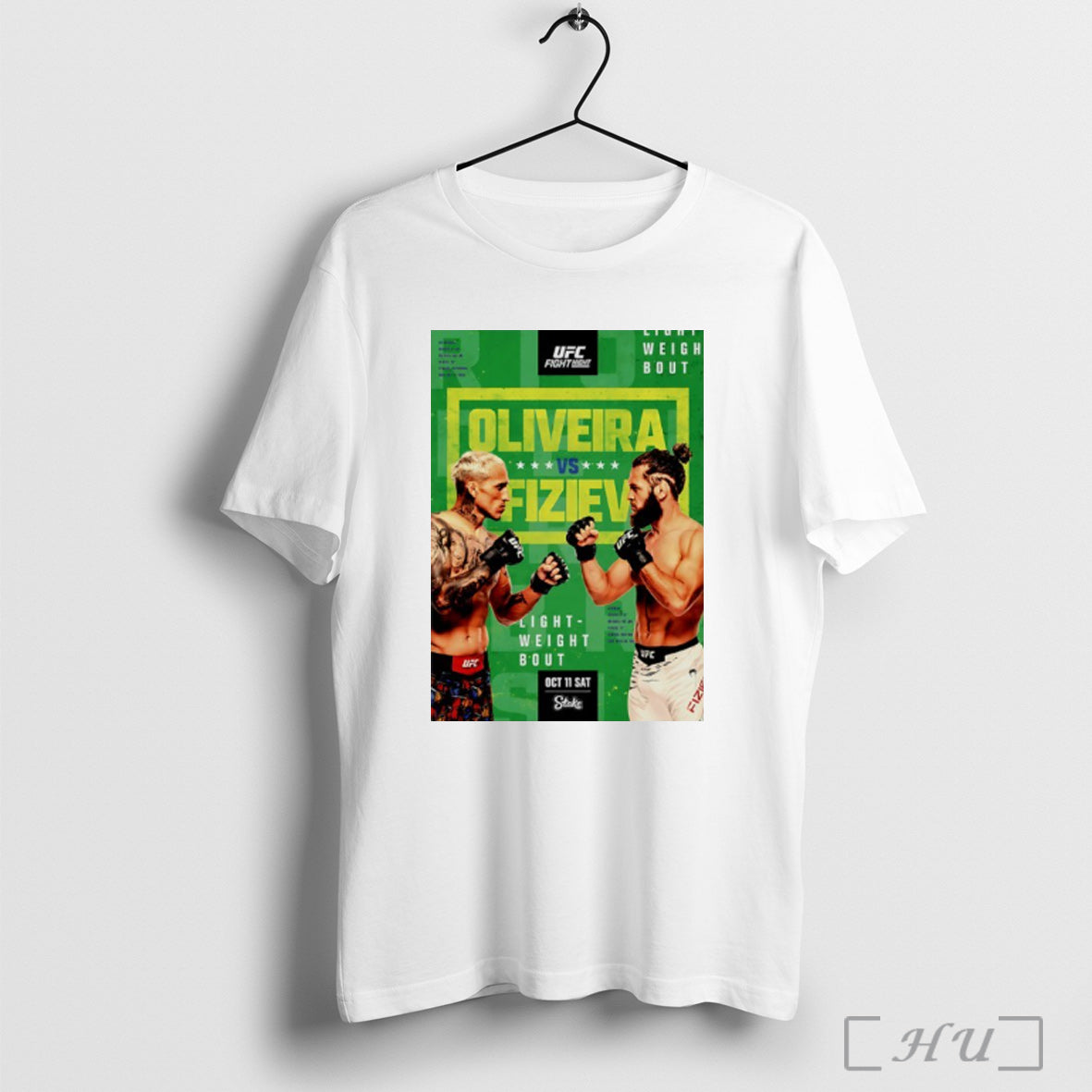 Officials Ufc Fight Night Oliveira Vs Fiziev Autographed Event T Shirt