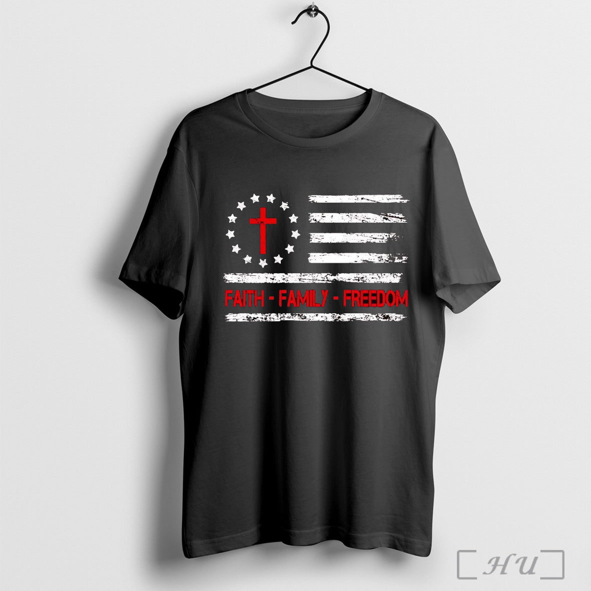 Officials Us Christian Flag Faith Family Freedom T Shirt