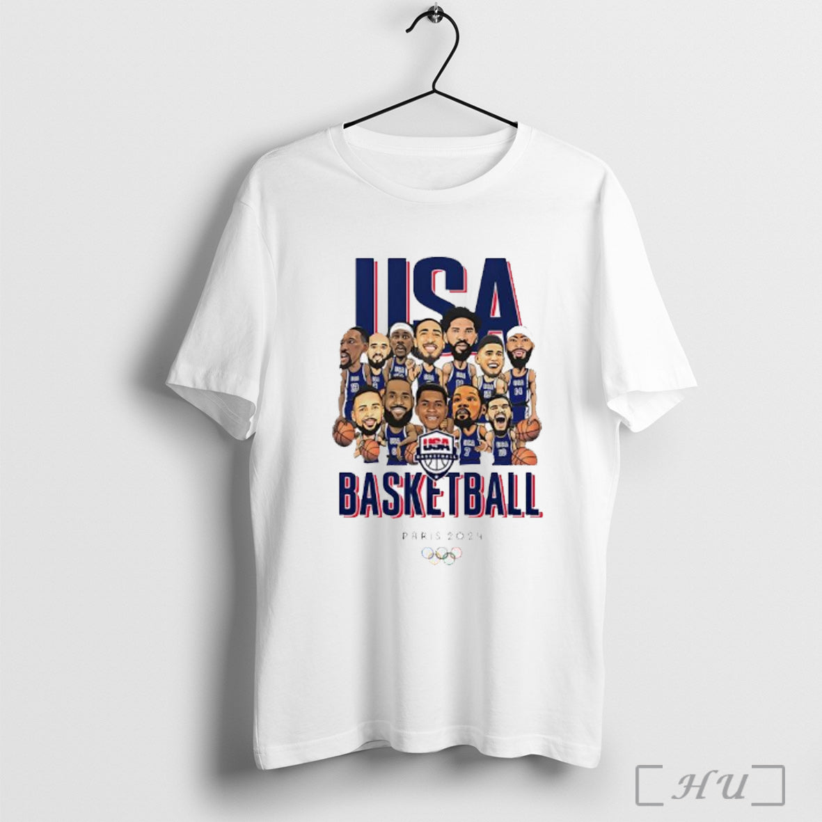 Officials Usa Basketball Usa Paris 2024 Cartoon T Shirt