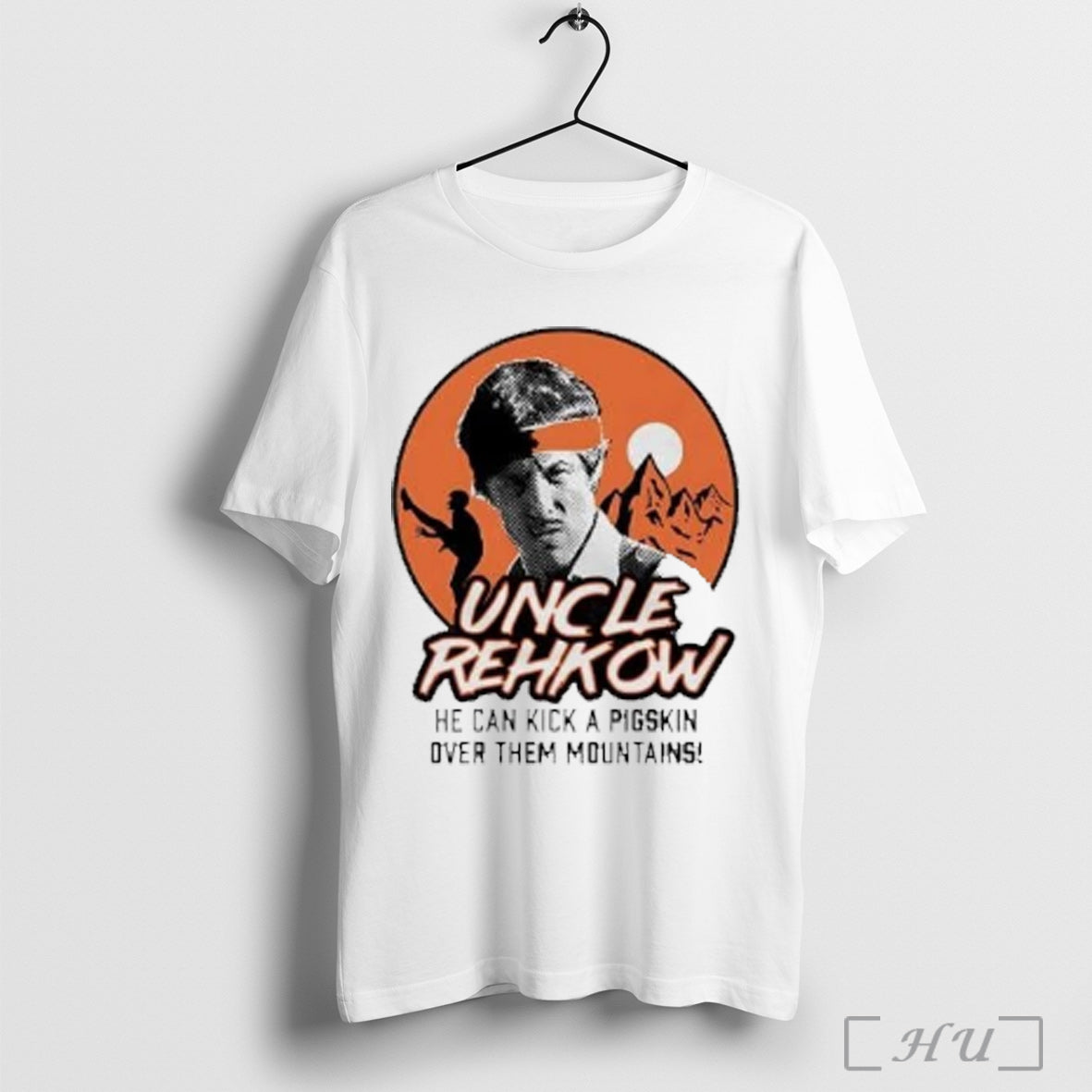 Officials Uncle Rehkow He Can Kick A Pigskin Over Them Mountains T Shirt