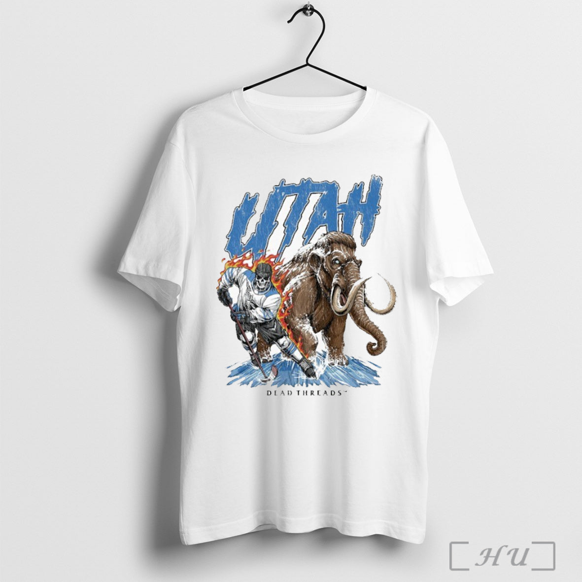 Officials Utah Mammoth Dead Threads Skeleton T Shirt