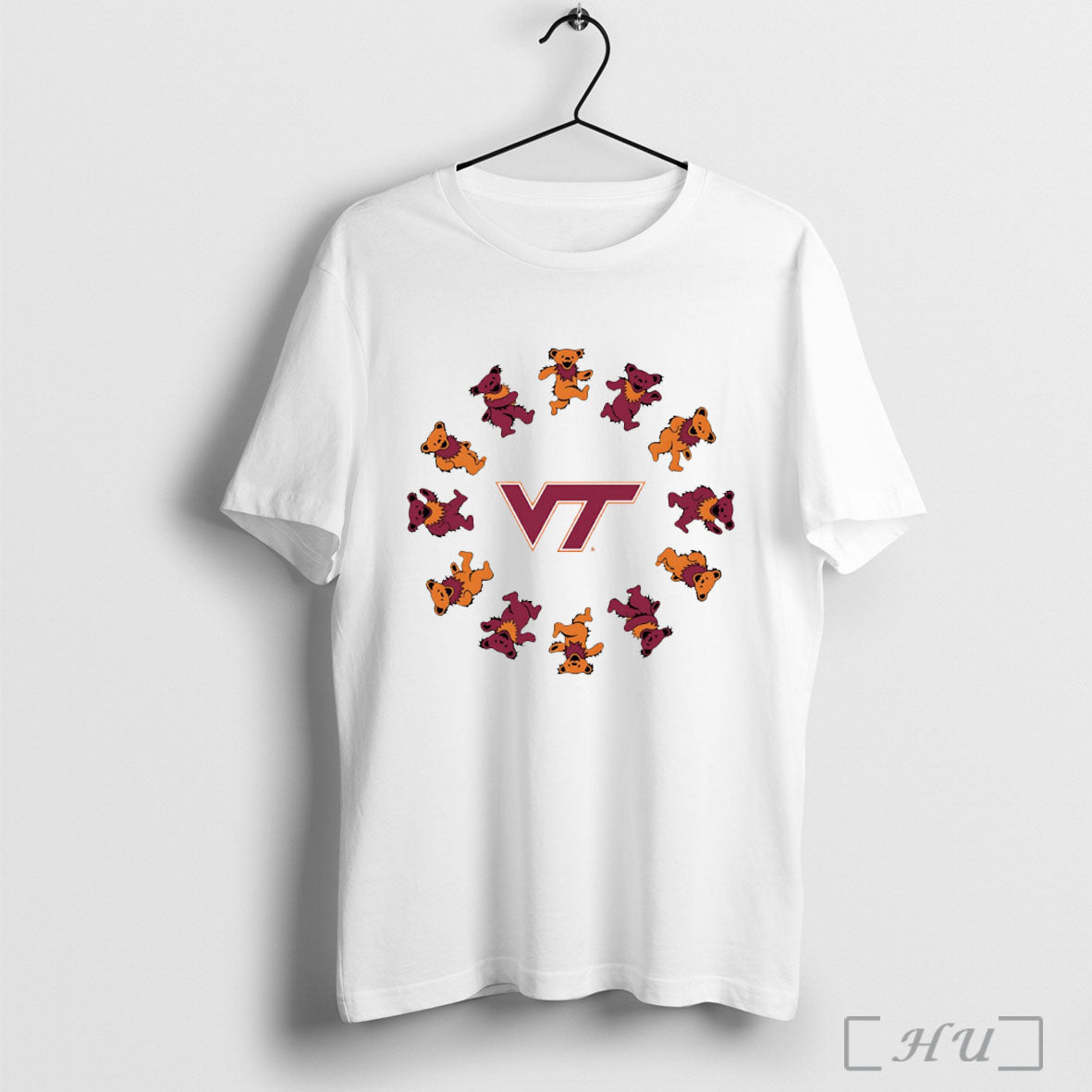 Officials Virginia Tech X Grateful Dead Circle Bears T Shirt