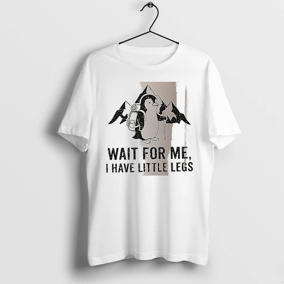 Officials Wait For Me I Have Little Legs Penguin Hiking White Premium T Shirt