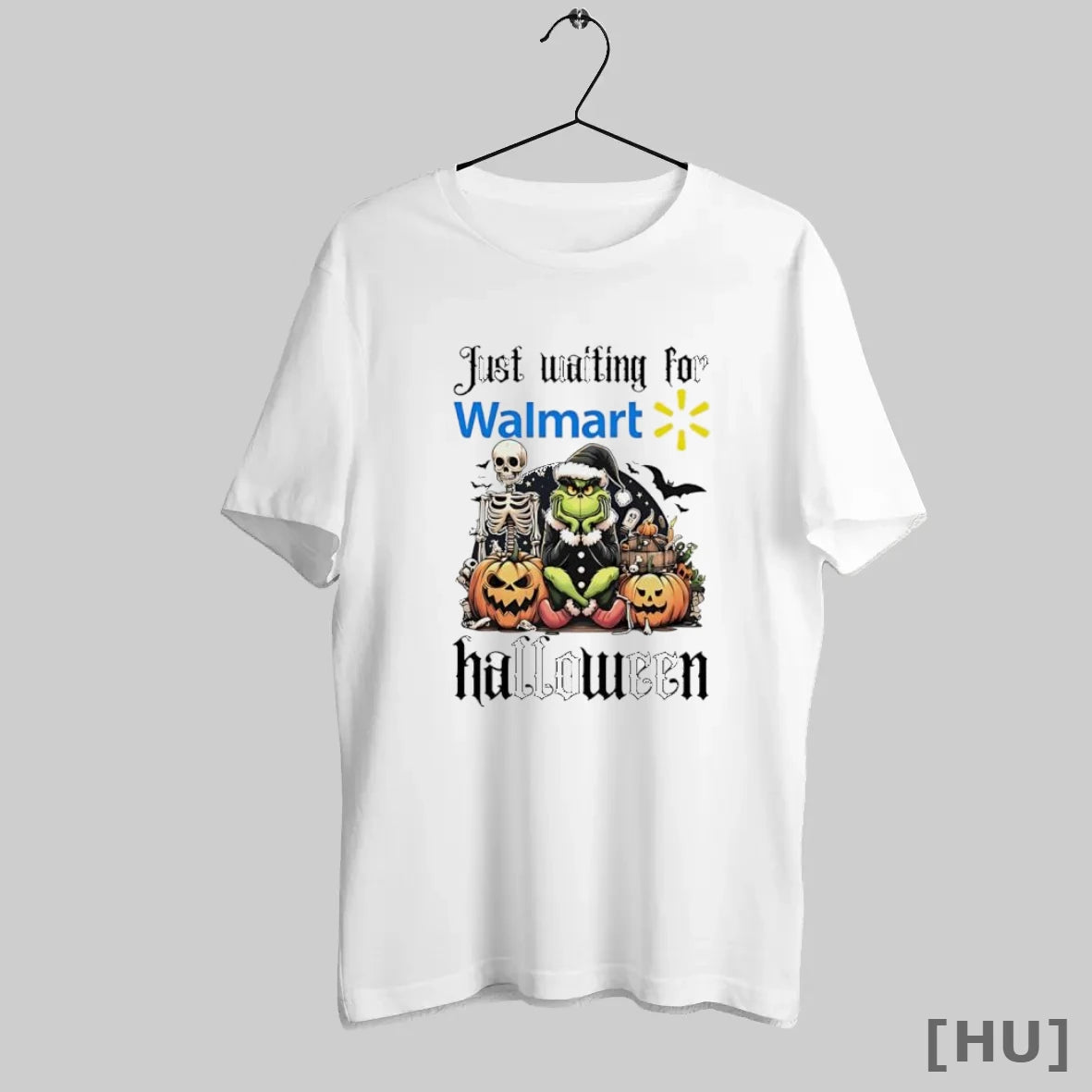 Officials Walmart Grinch Just Waiting For Halloween Goth Graphic T Shirt