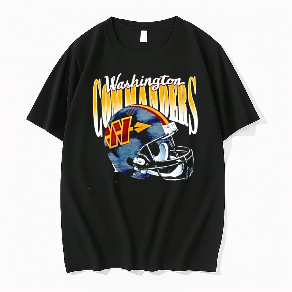 Officials Washington Commanders Charcoal Gradient Helmet T Shirt Sweater
