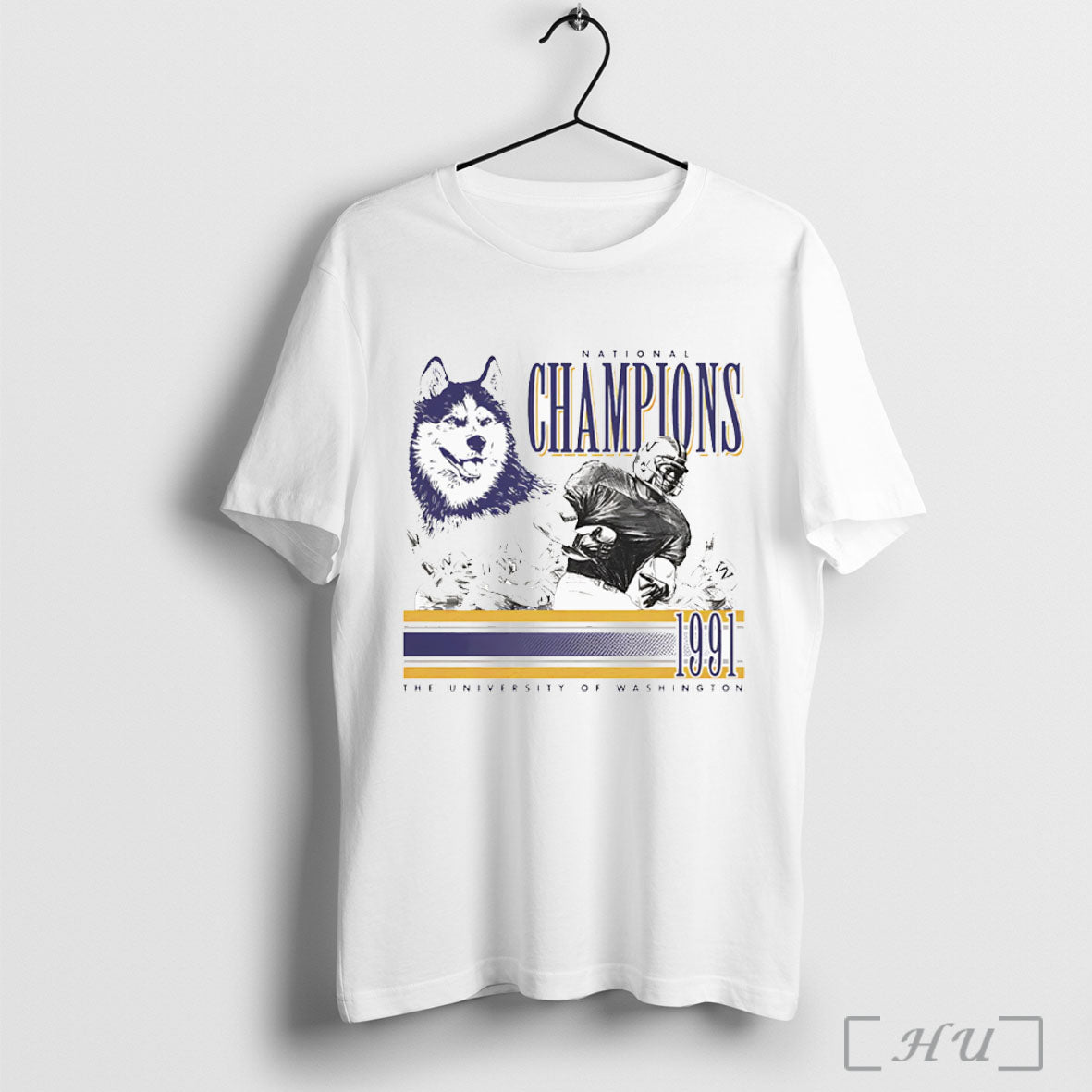 Officials Washington Huskies Football 1991 National Champs Vintage T Shirt