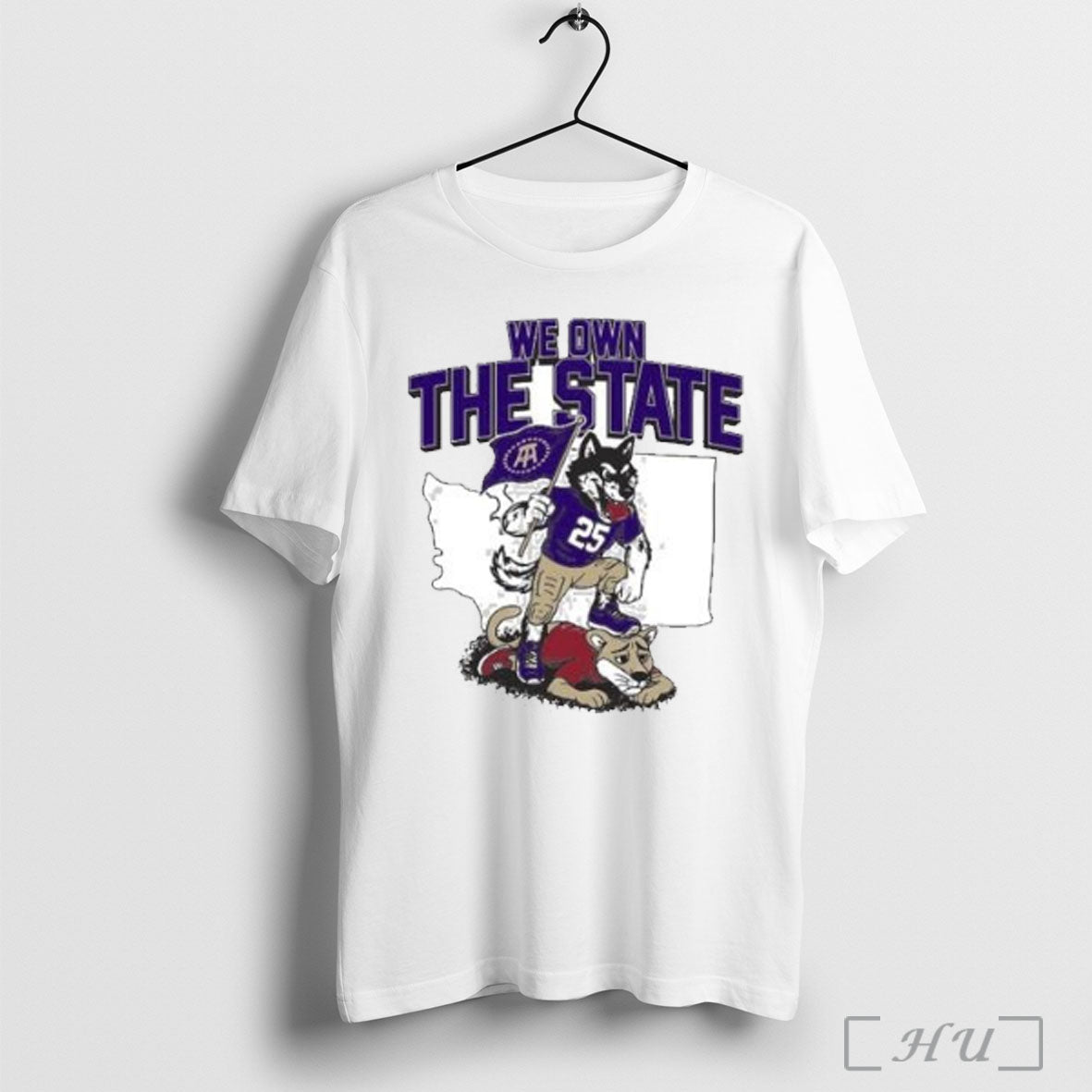 Officials Washington Huskies We Own The State Houston Cougars Mascot T Shirt