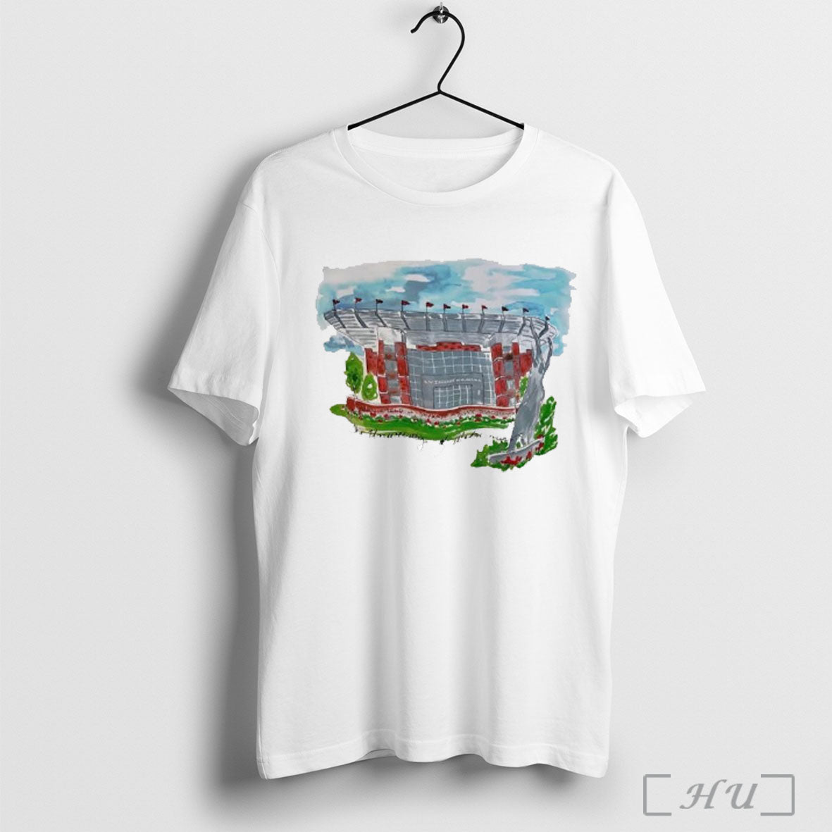 Officials Watercolor Stadium The University Of Alabama Ladies T Shirt