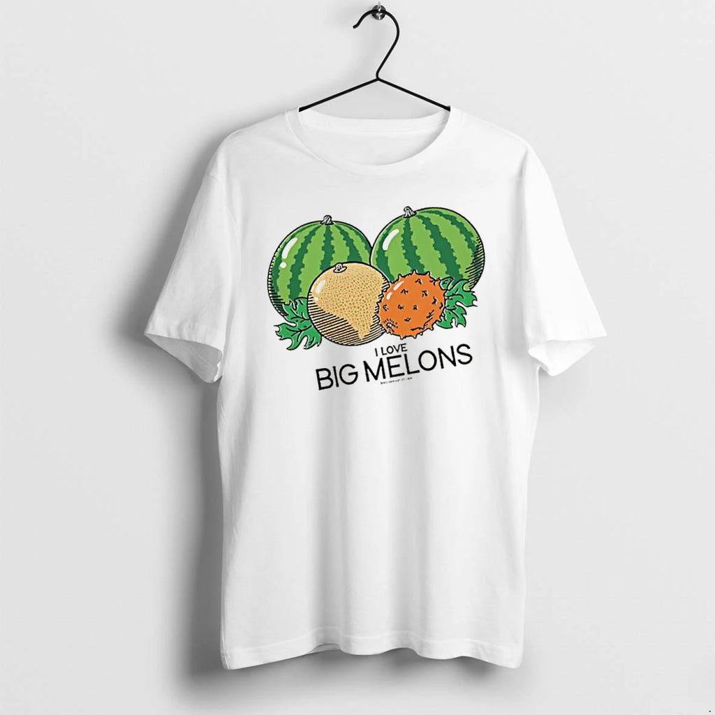 Officials Watermelon Cantaloupe Kiwano Fruit I Love Big Melons Threadheads Studios Premium T Shirt
