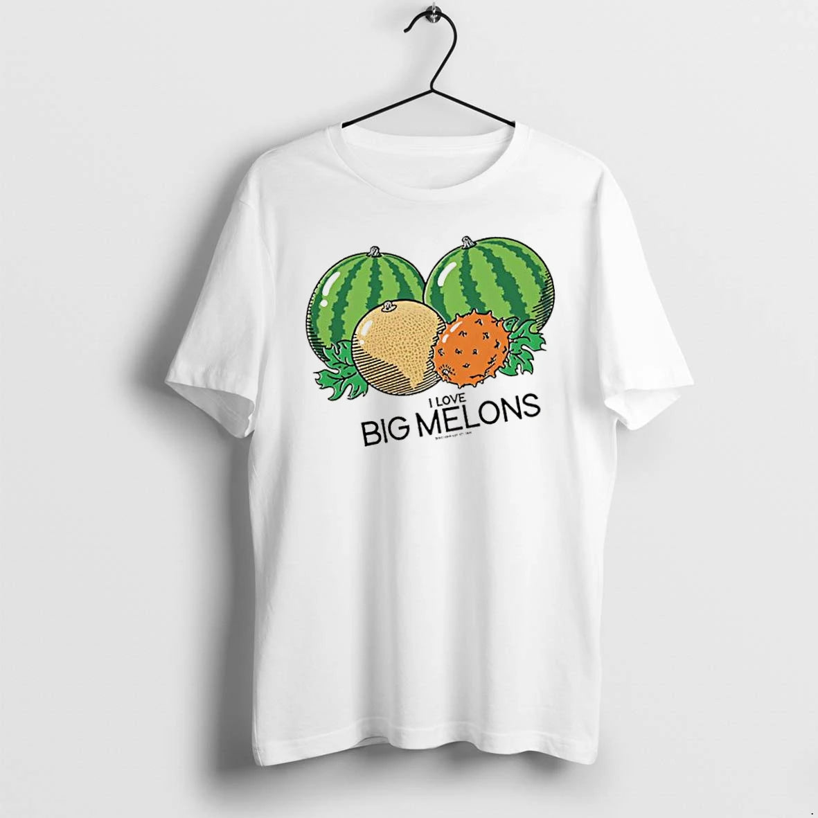 Officials Watermelon Cantaloupe Kiwano Fruit I Love Big Melons Threadheads Studios Premium T Shirt