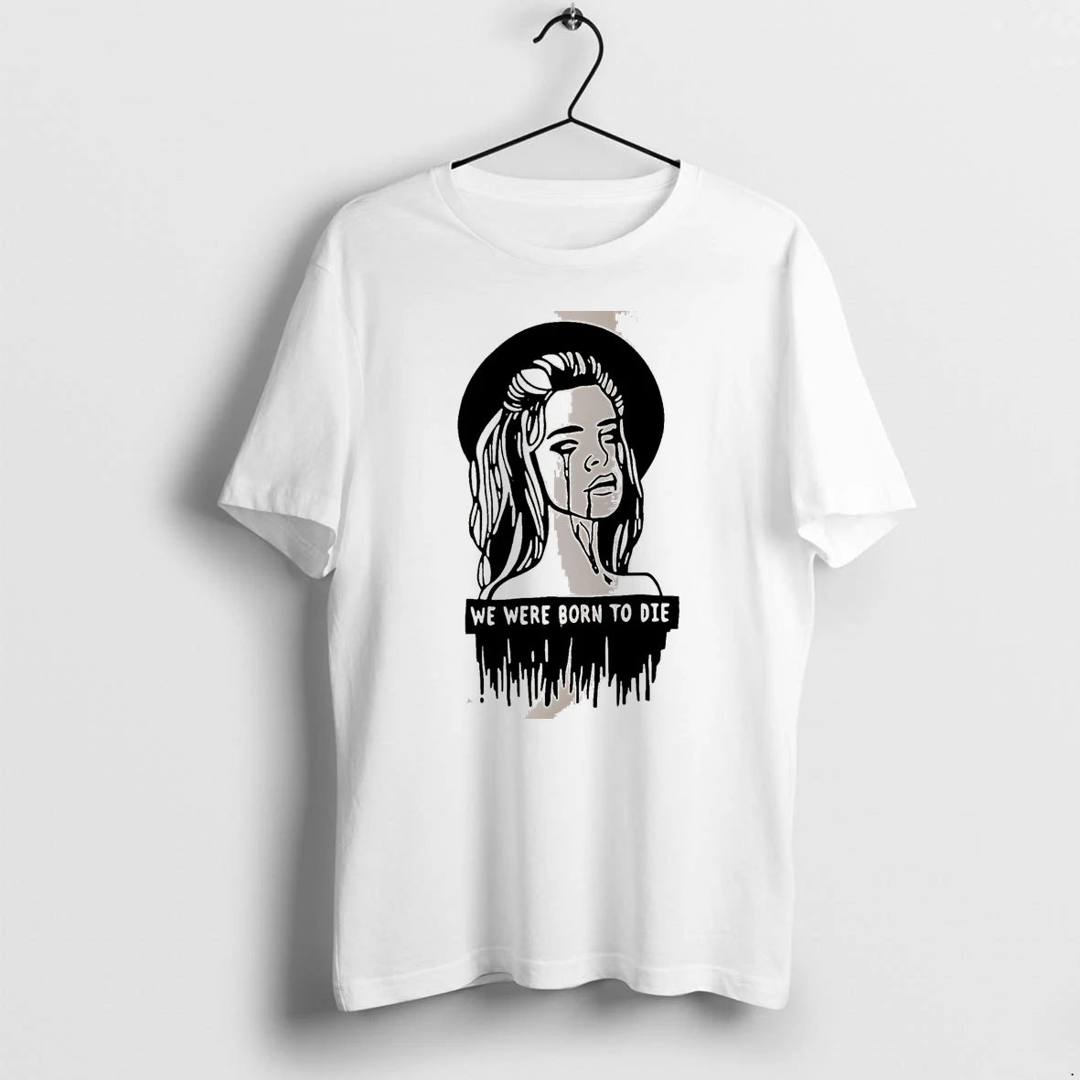 Officials We Were Born To Die Crying Woman White Premium T Shirt