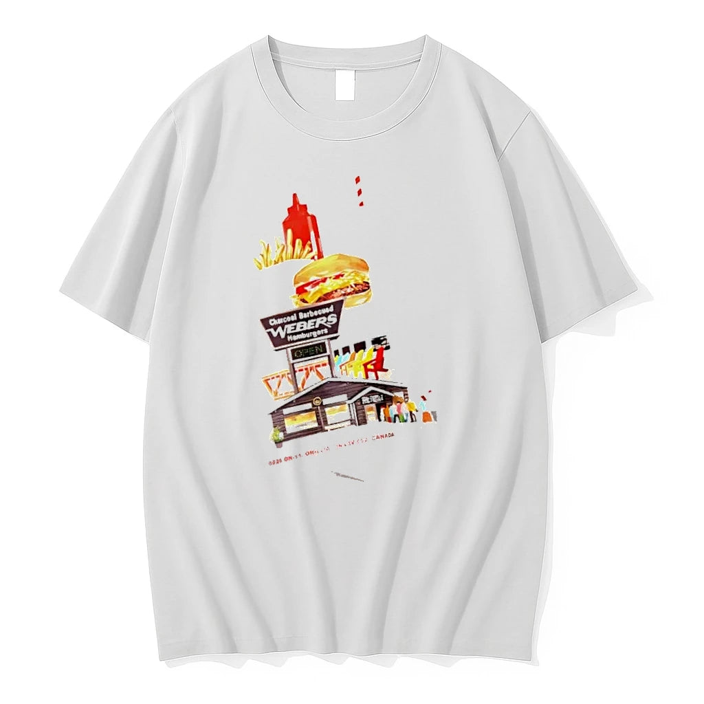 Officials Webers Hamburgers Charcoal Barbecued 8825 On 11 Orillia Canada Premium T Shirt