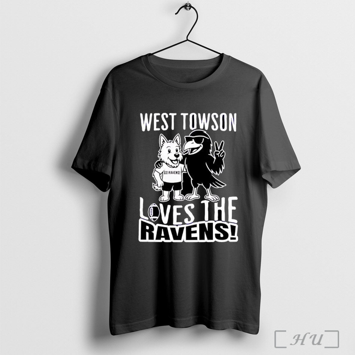 Officials West Towson Loves The Ravens Mascots T Shirt