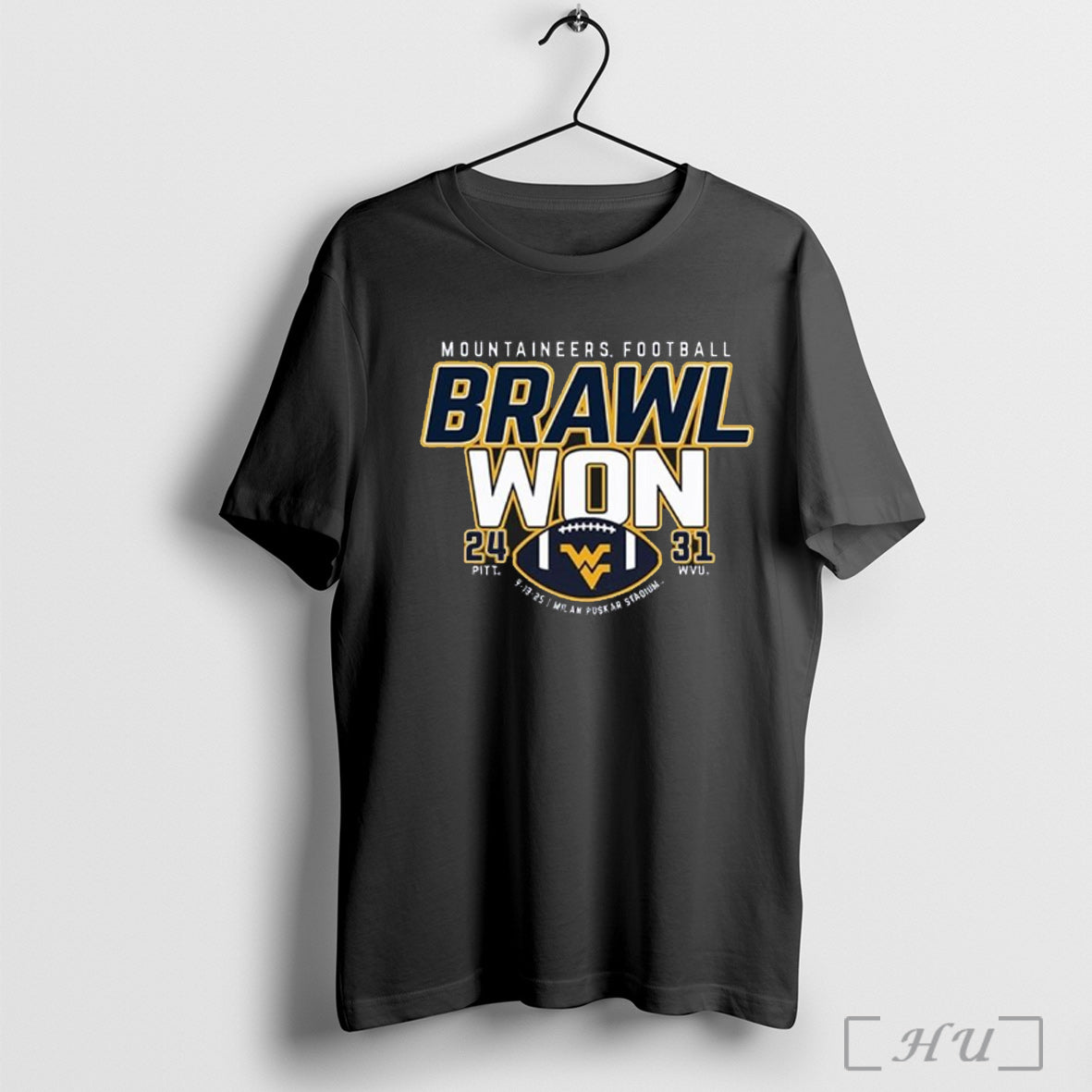 Officials West Virginia Mountaineers Beat Pittsburgh Panthers Brawl Won Score T Shirt