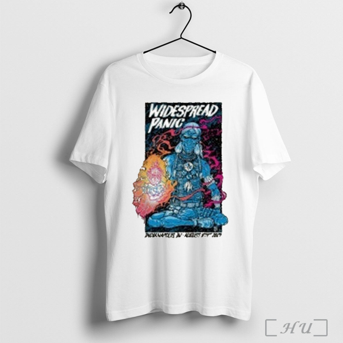Officials Widespread Panic 2025 Indianapolis Event Blue Indian T Shirt