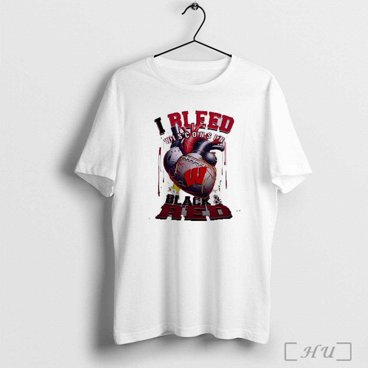 Officials Wisconsin Badgers Ncaa 2025 I Bleed Black And Red T Shirt