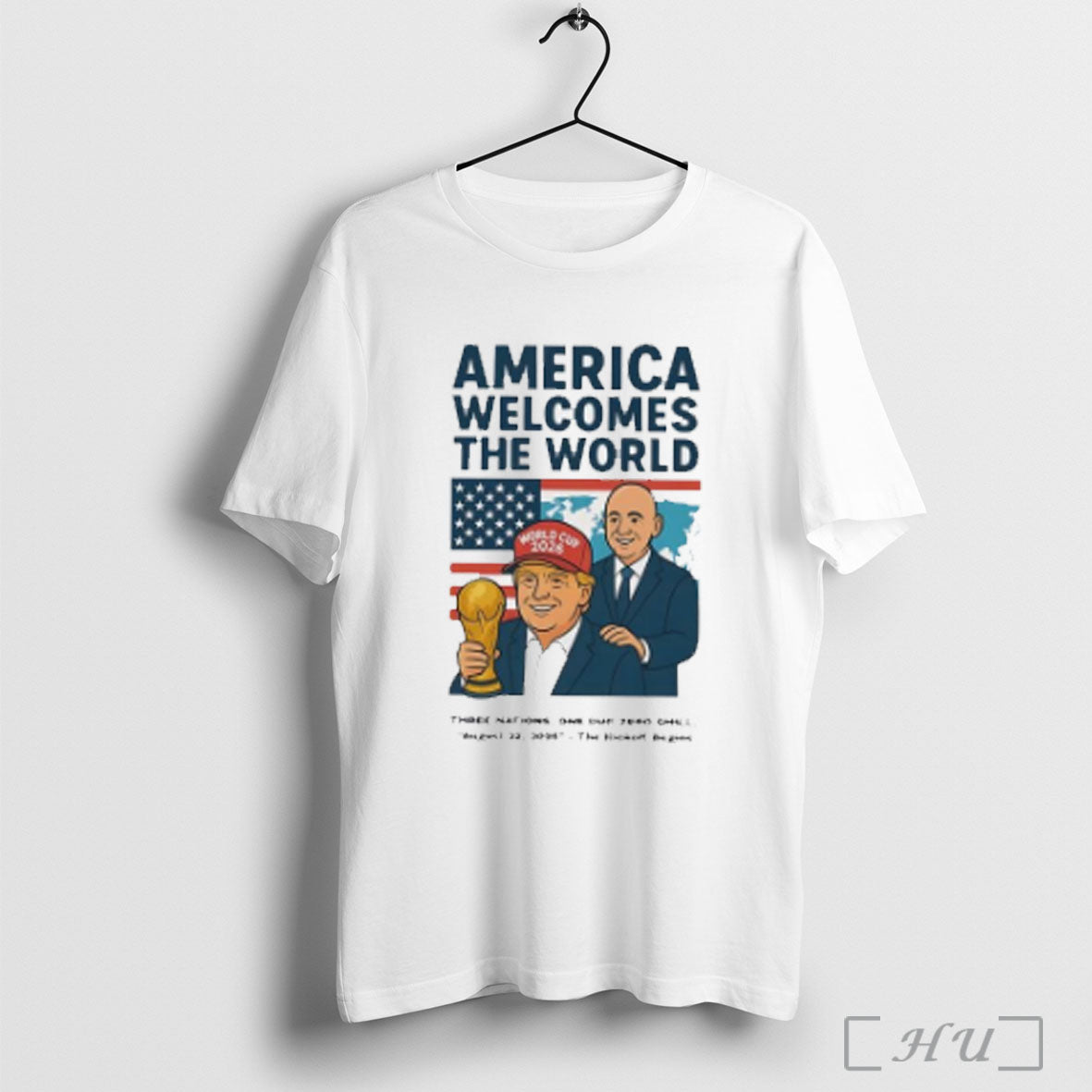 Officials World Cup 2026 America Welcomes The World Funny Political Soccer T Shirt