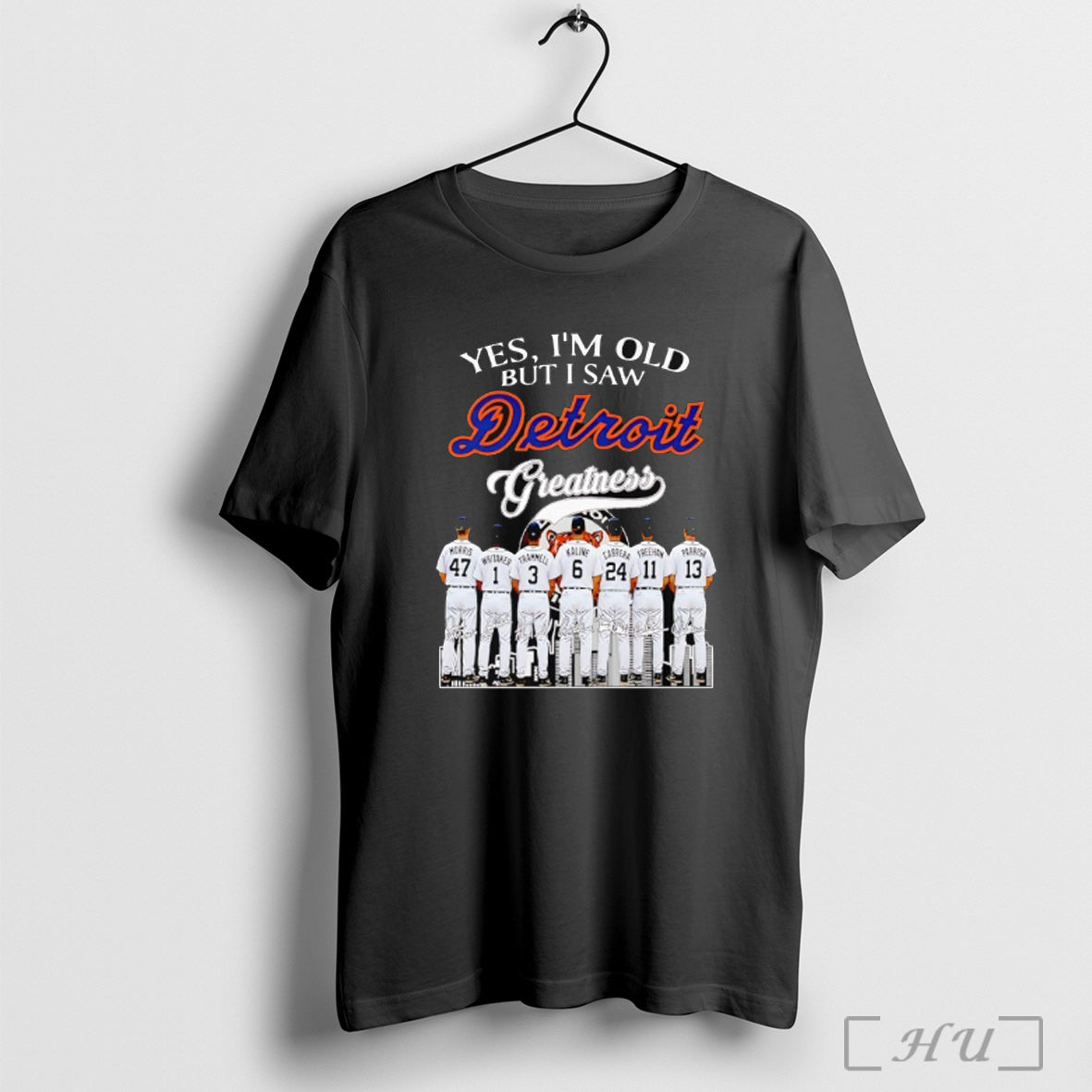 Officials Yes Im Old But I Saw Detroit Tigers Greatness Signatures T Shirt