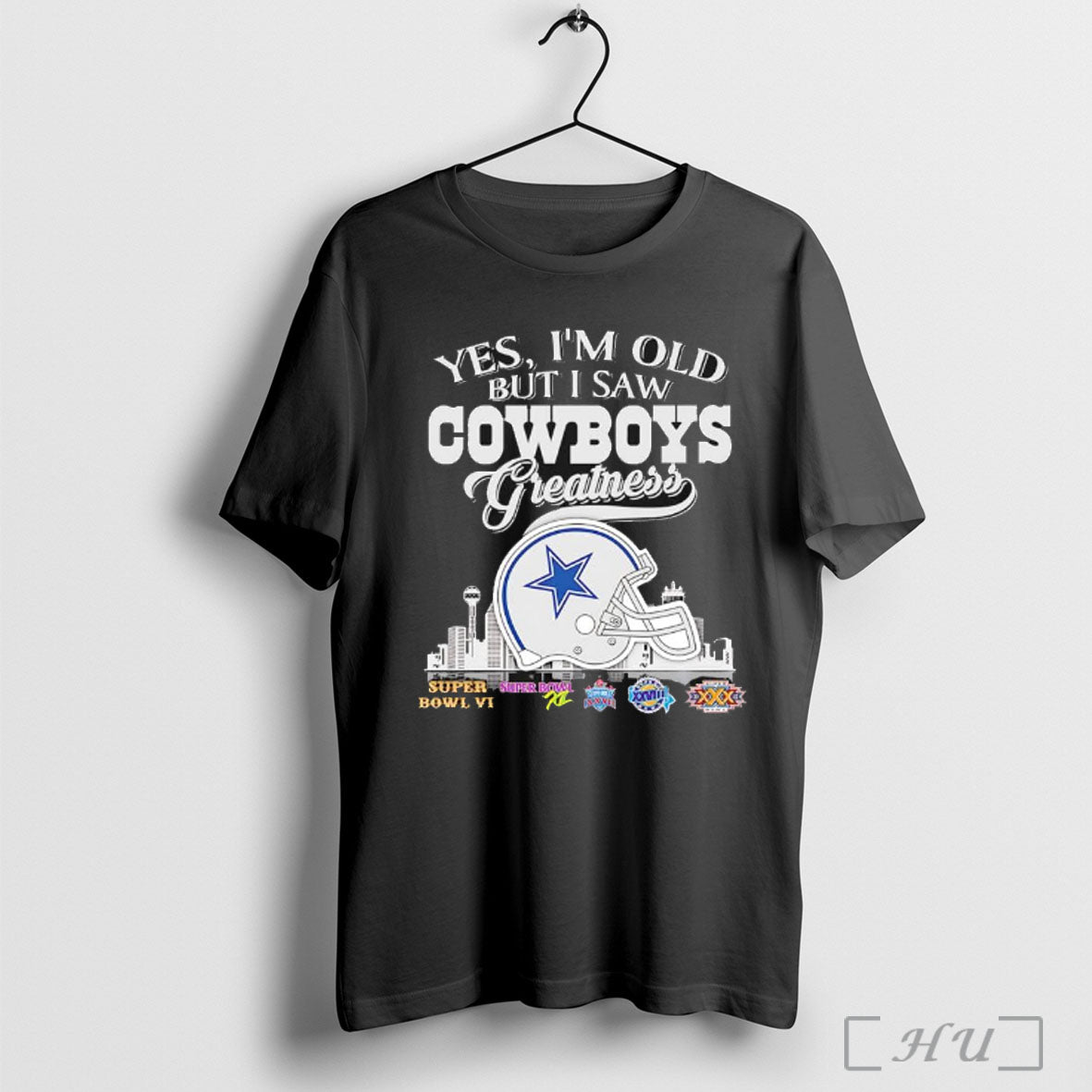 Officials Yes Im Old But I Saw Dallas Cowboys Greatness Helmet Logo T Shirt