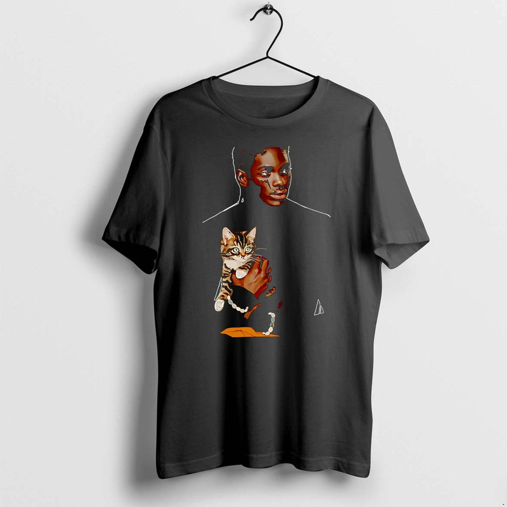 Officials Young Man Holding A Tabby Cat Premium T Shirt