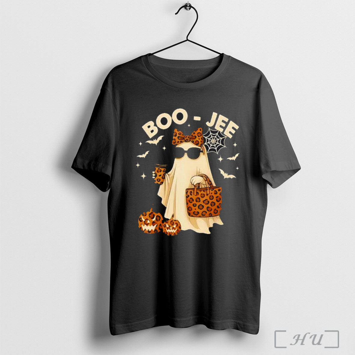 Officials Coquette Leopard Ghost Coffee Boo Jee Halloween Boujee Ghos T Shirt