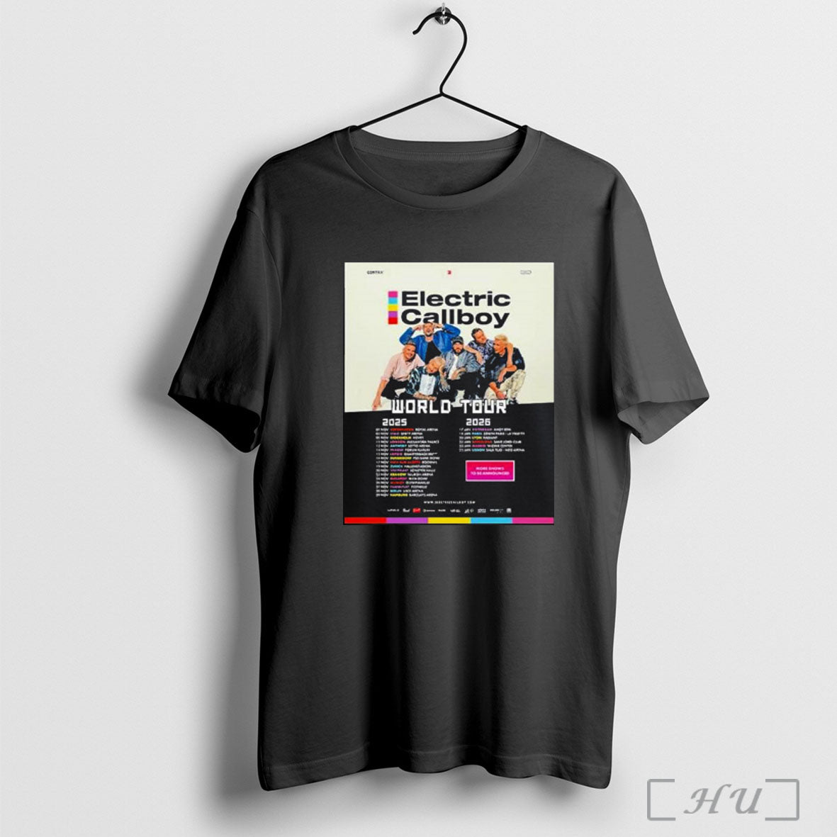 Officials Electric Callboy World Tour 2025 2026 Europe Tour Dates T Shirt