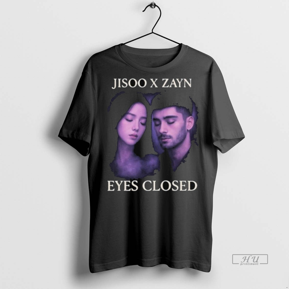 Officials Jisoo And Zayn Fan Eyes Closed Tee Shirt Sweater