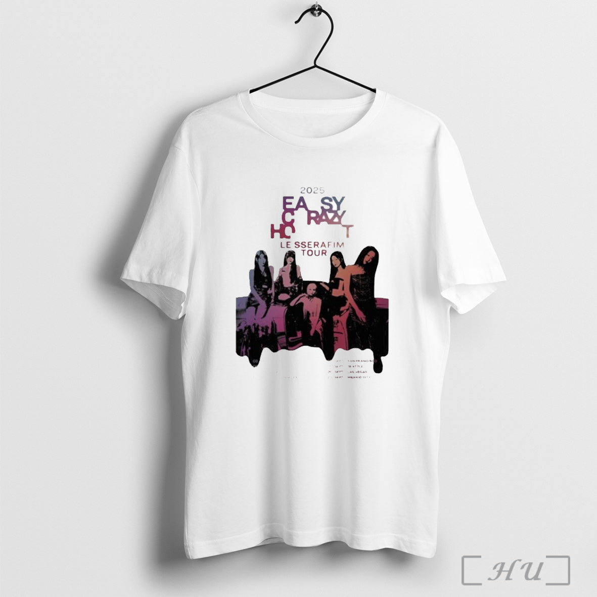 Officials Le Sserafim Easy Crazy Hot Tour 2025 Dates S Men T Shirt