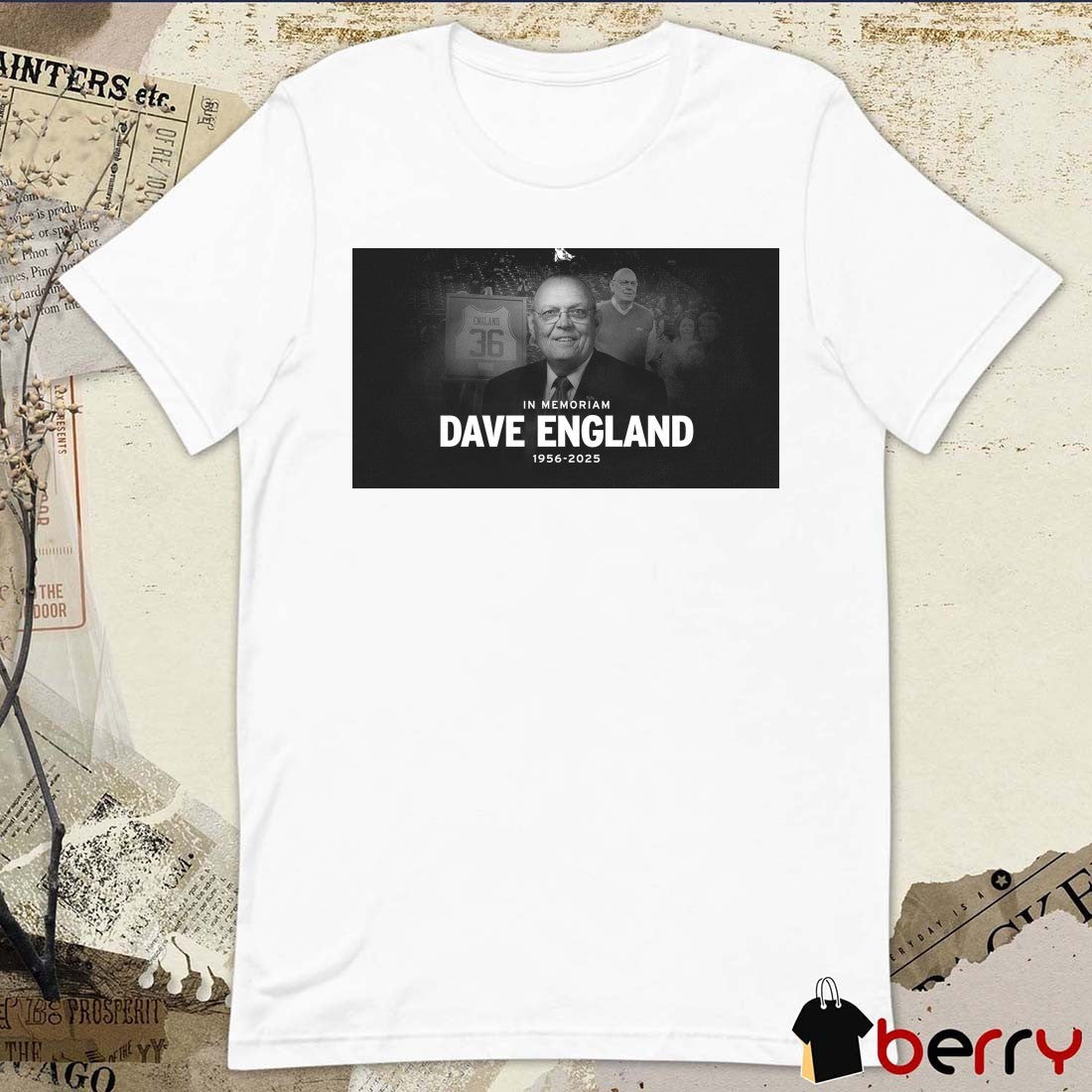 Offiicial In Memoriam Dave England 1956 – 2025 Arkansas Razorback Poster t-shirt