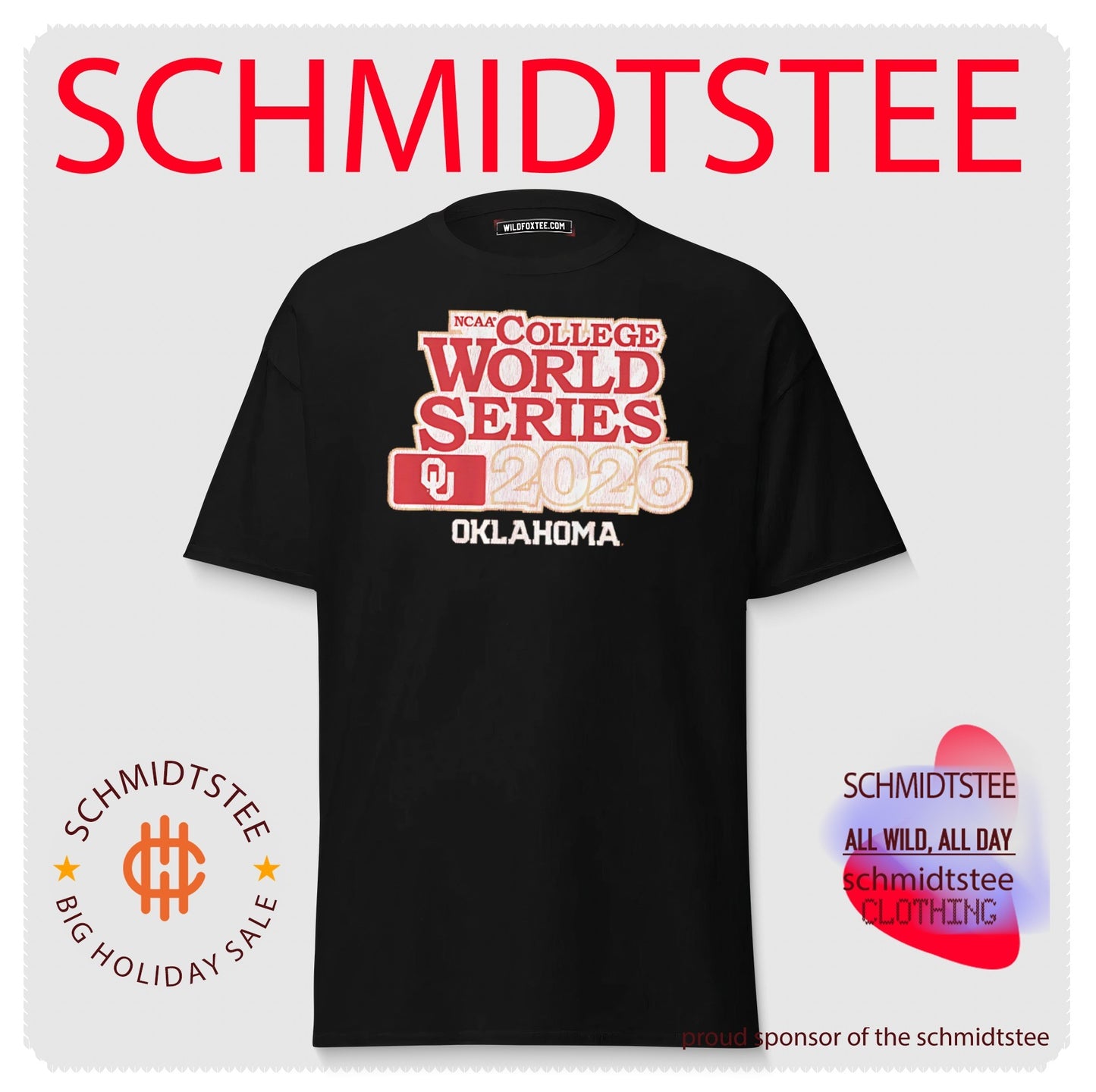 Oklahoma Baseball 2026 College World Series logo shirt