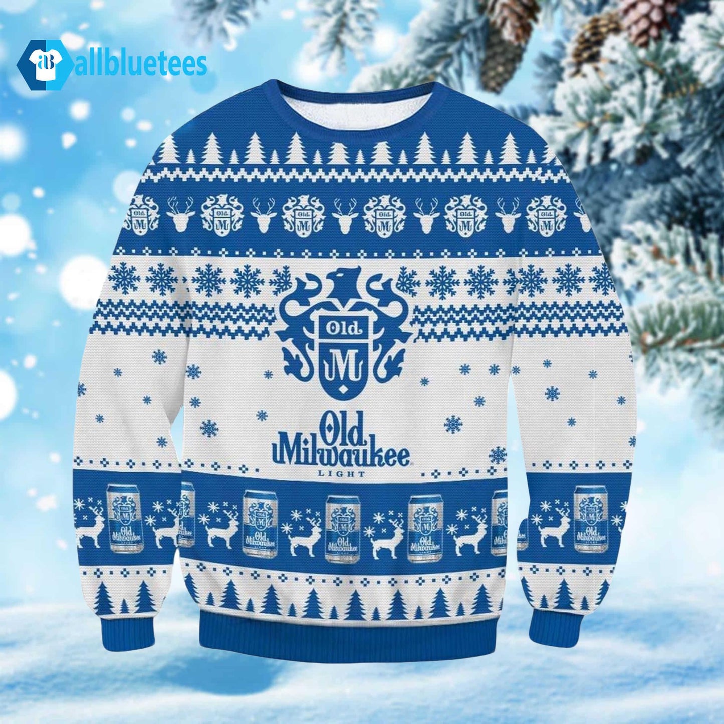 Old Milwaukee Light Ugly Christmas Sweater