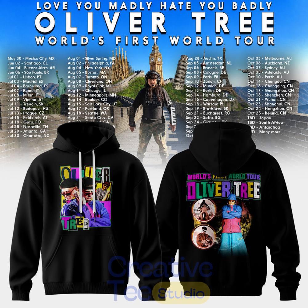 Oliver Tree “Love You Madly Hate You Badly” World Tour 2026 Hoodie