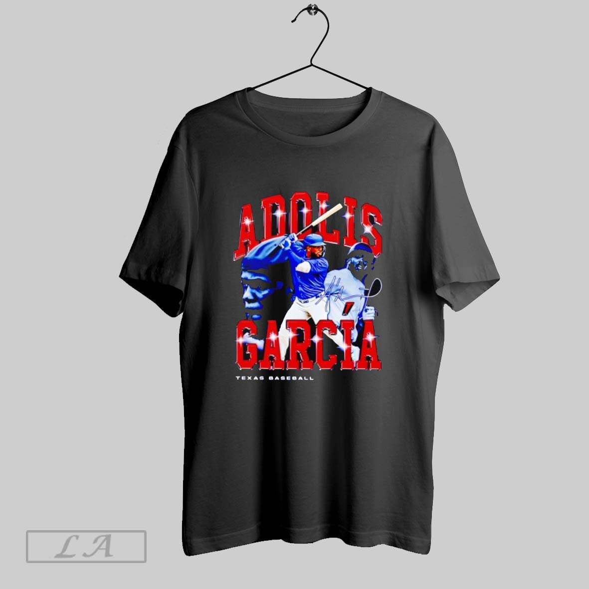 Original Adolis Garcia Texas Baseball Retro Flair Signature Shirt Copy