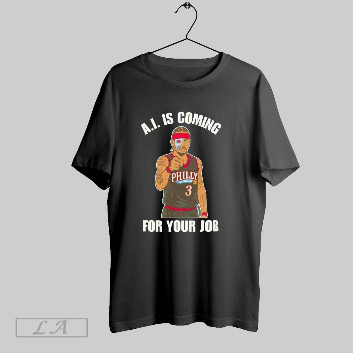Original Allen Iverson A I Is Coming For Your Job Philadelphia 76ers