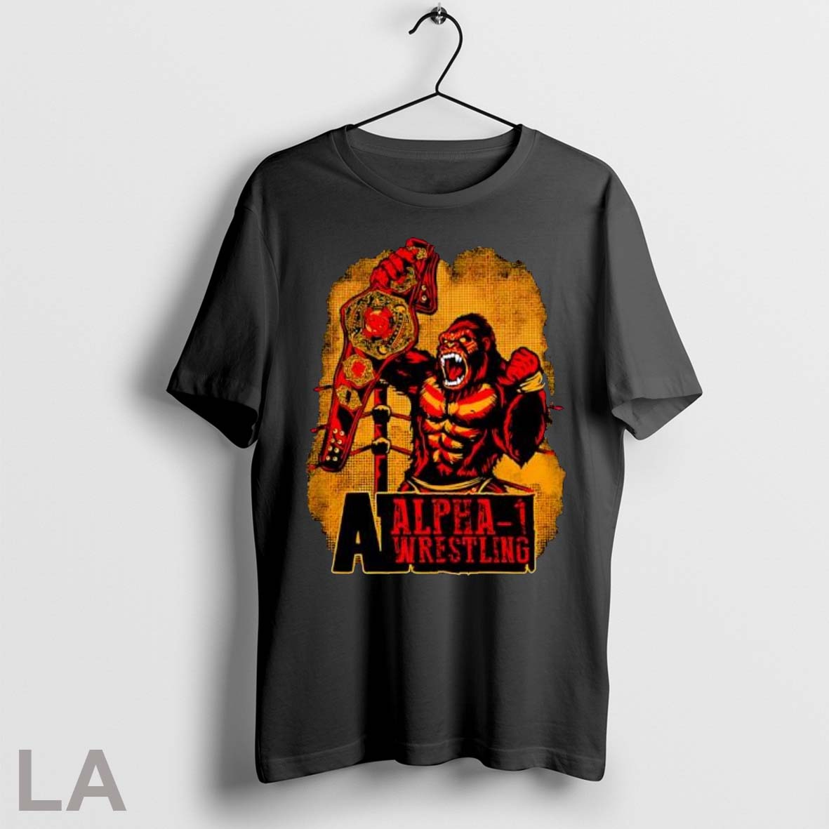 Original Alpha Wrestling A1 Champ Gorilla T Shirt