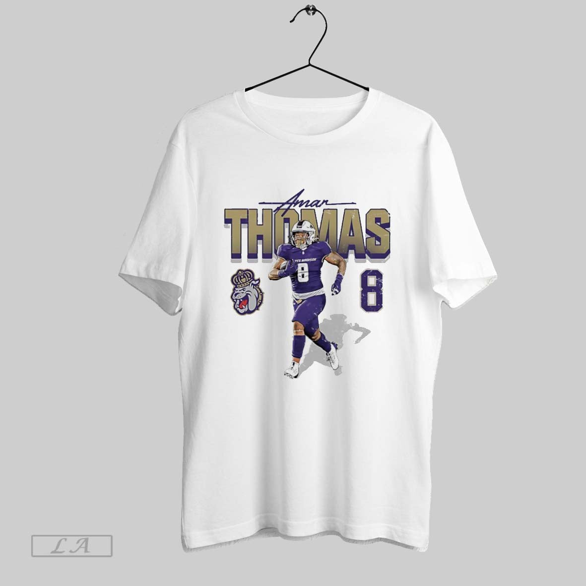 Original Amar Thomas 8 Ncaa James Madison Dukes Football Player