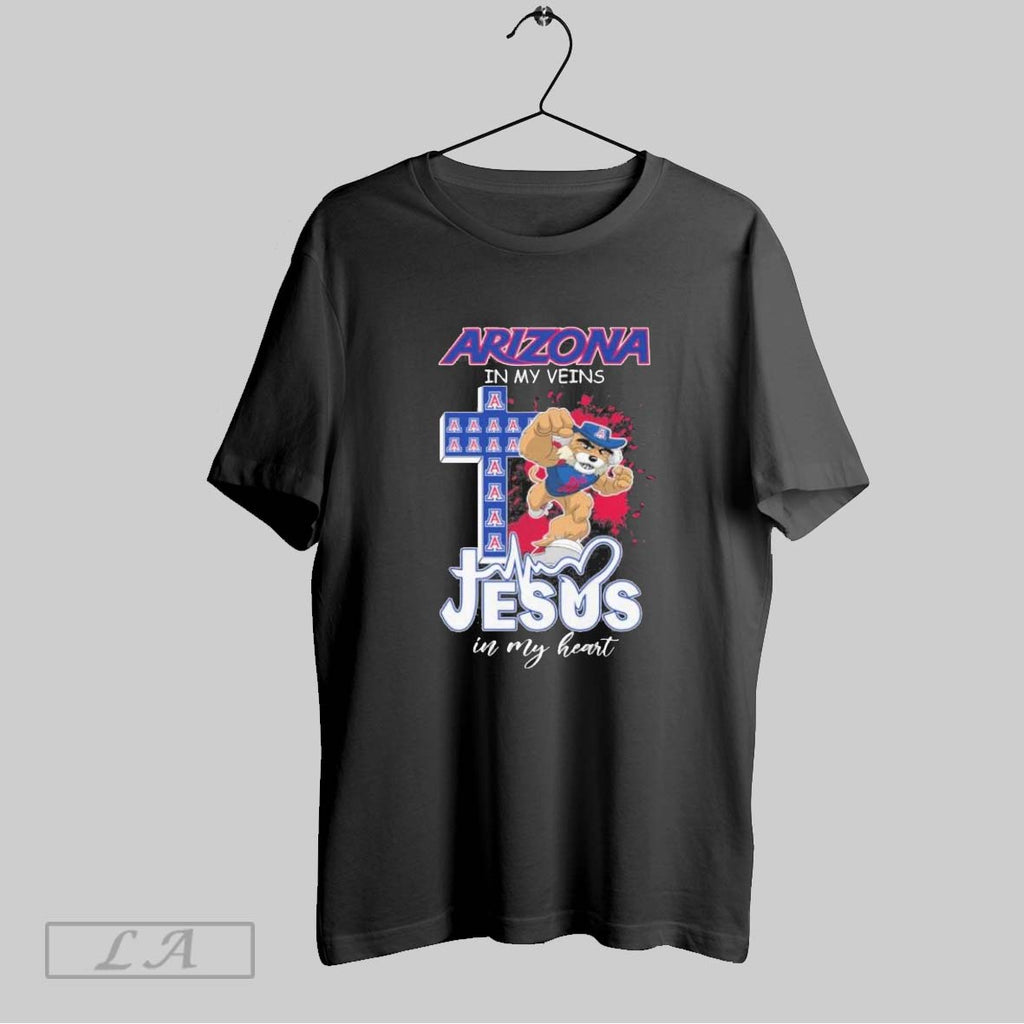 Original Arizona Wildcats Mascot In My Veins Jesus In My Hear