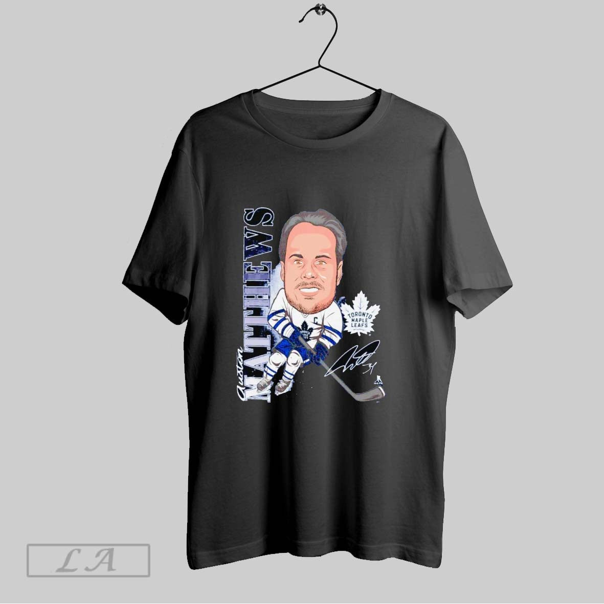 Original Auston Matthews Caricature Player Signature Toronto Maple Leafs