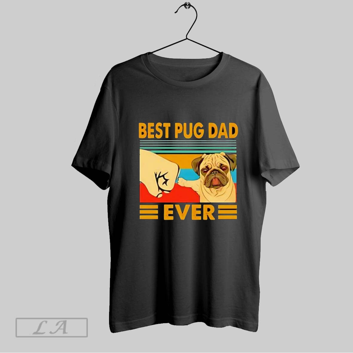 Original Best Pug Dad Ever Vintage T Shirt